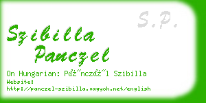 szibilla panczel business card